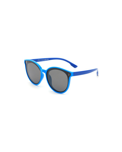 Gertie - Blue Round Flexible Kids Sunglasses