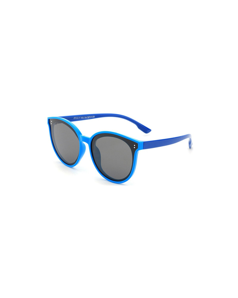 Gertie - Blue Round Flexible Kids Sunglasses