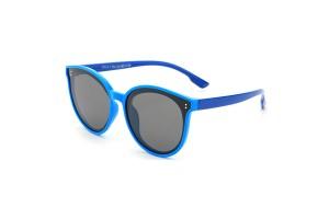 Gertie - Blue Round Flexible Kids Sunglasses