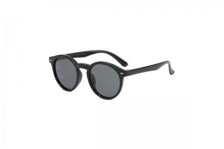 Evie - Black Round Flexible Sunglasses