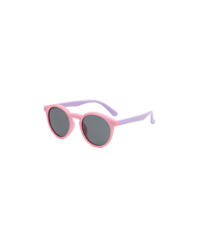 Evie - Pink Round Flexible Sunglasses