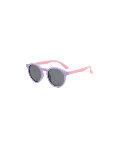 Evie - Purple & Pink Round Flexible Kids Sunglasses