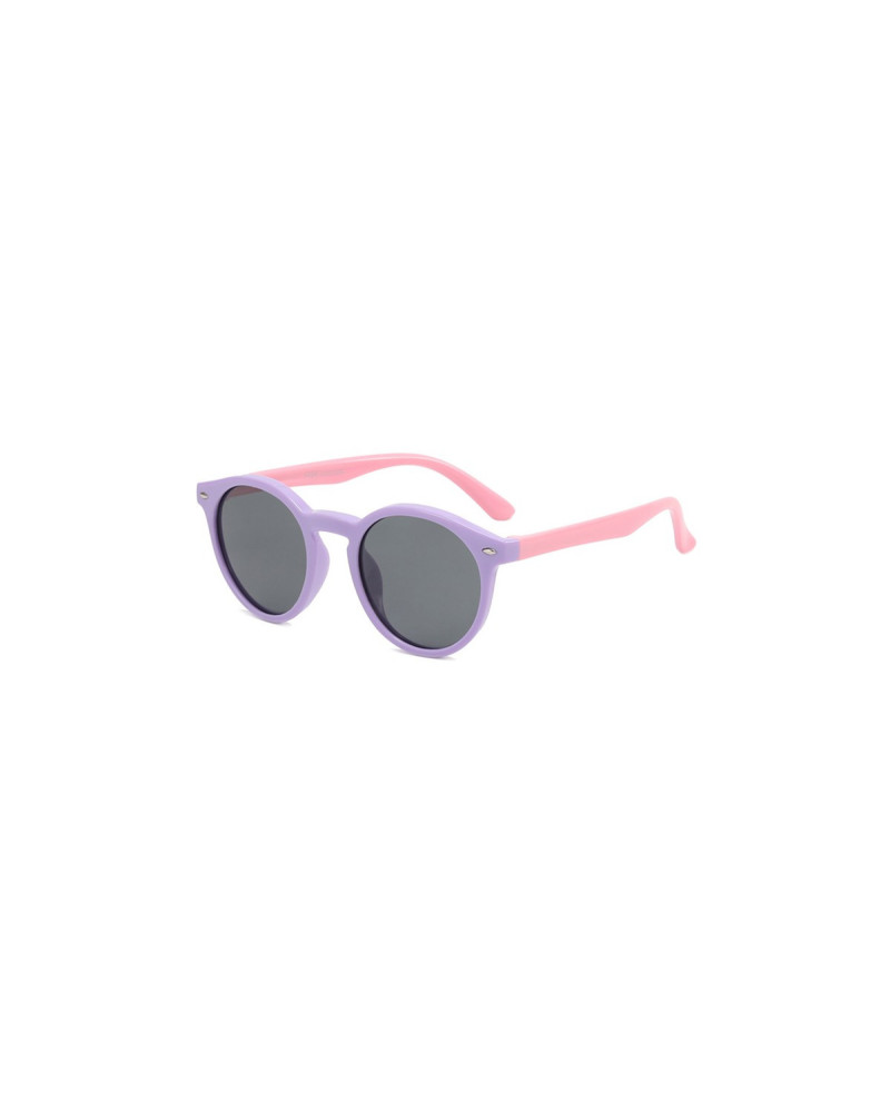 Evie - Purple & Pink Round Flexible Kids Sunglasses