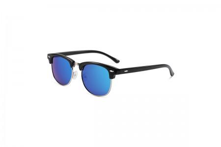 Recycled Retro 60s sunglasses half rim blue RV