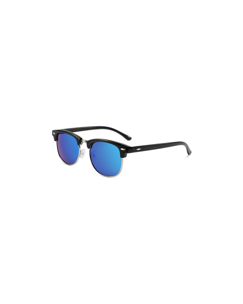 Recycled Retro 60s sunglasses half rim blue RV