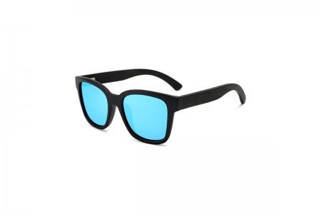 Alabama - Black Blue RV Bamboo Sunglasses