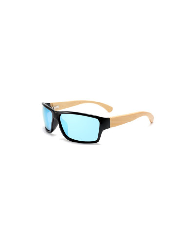 Bammed - Black Blue RV Bamboo Sport Sunglasses