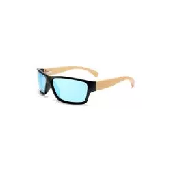 Bammed - Black Blue RV Bamboo Sport Sunglasses