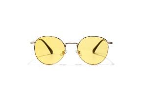 Harlow Yellow Lens Vintage Round Sunglasses Front