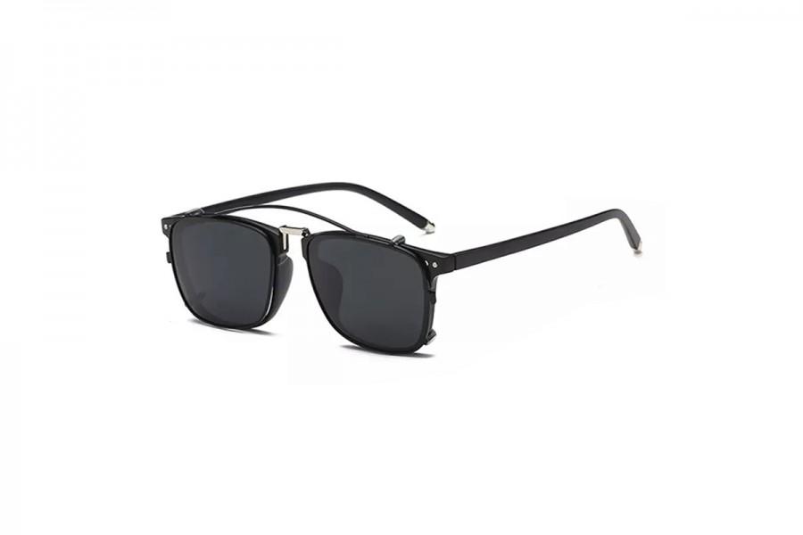 Raphael - Black TR90 Frame TAC polarised Clip on Sunglasses
