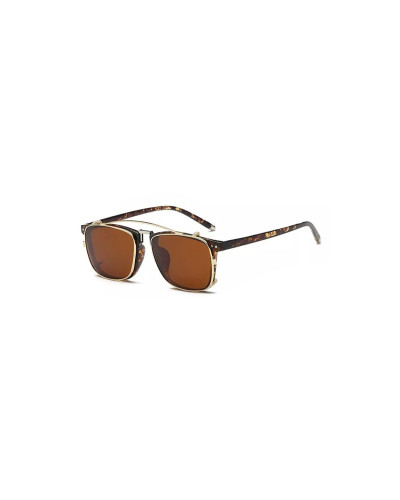 Raphael - Gold TR90 Frame TAC polarised Clip on Sunglasses