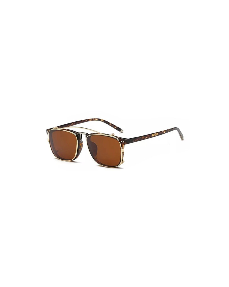 Raphael - Gold TR90 Frame TAC polarised Clip on Sunglasses