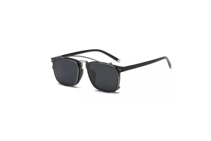 Raphael - Chrome TR90 Frame TAC polarised Clip on Sunglasses