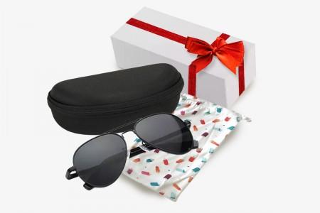 Premium Kids Gift Pack - Kids Aviator Black Polarised