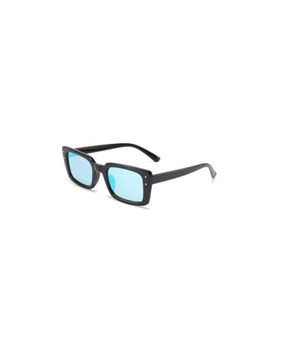 Mika - Black Blue RV Rectangular Sunglasses