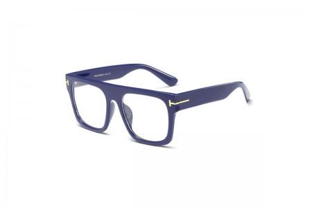 Maxwell - Navy Blue Light Blocking Flat Top Glasses