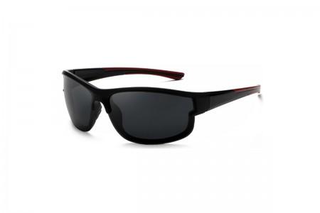 Tommy - Black Red TR90 Polarised Sports Sunglasses