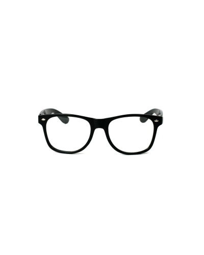 Classic Clear Lens Glasses - Black front