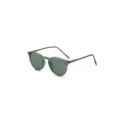 Minka Green Round Polarised TR90 Sunglasses