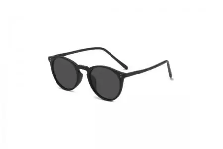 Minka Black Round Polarised TR90 Sunglasses