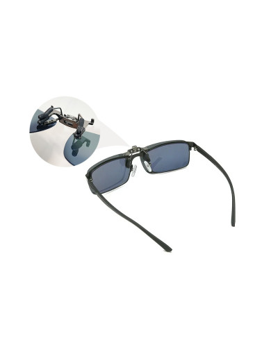 Tyler Blue RV Alloy Clip on Sunglasses back