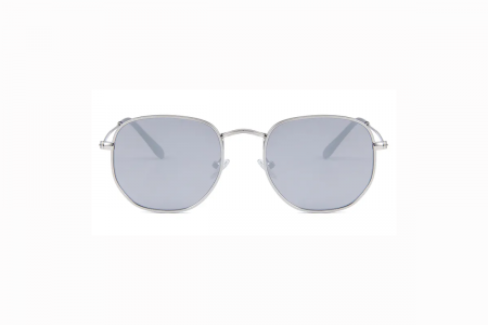 Drew - Silver Mirror Round Sunglasses