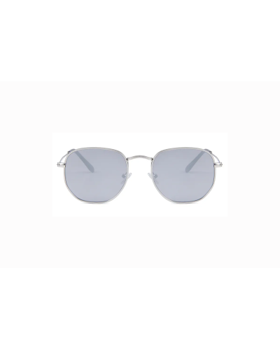 Drew - Silver Mirror Round Sunglasses