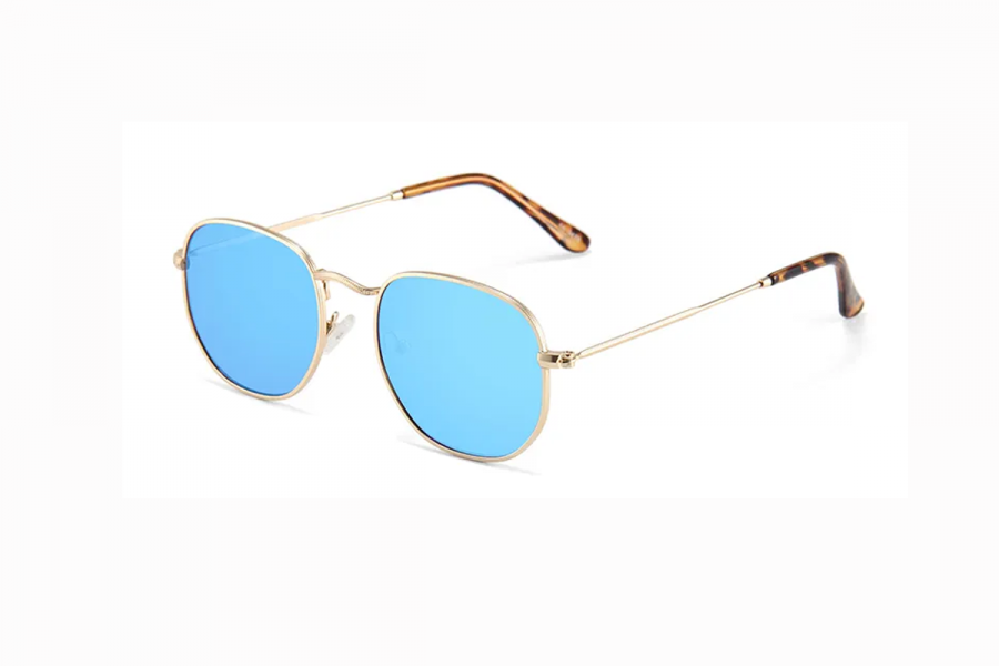 Drew - Blue RV Round Sunglasses