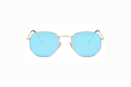 Drew - Blue RV Round Sunglasses Front