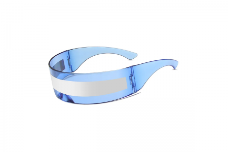Future Party Sunglasses Blue Frame and Mirror Lens