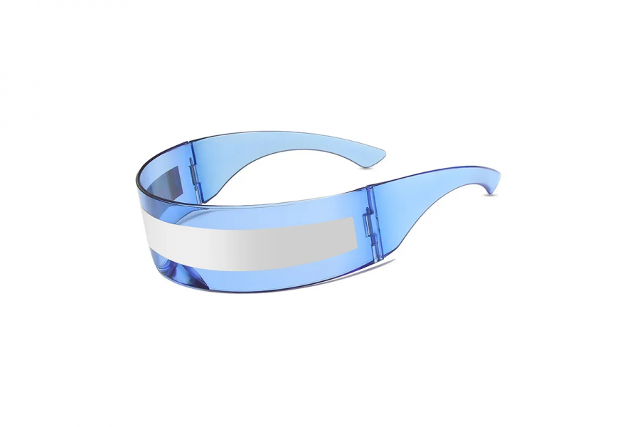 Future Party Sunglasses Blue Frame and Mirror Lens