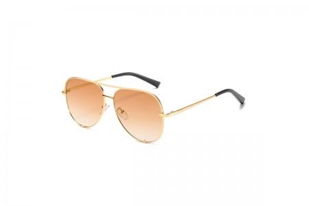 Lexi - Gold Oversized Aviator Sunglasses