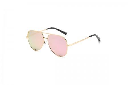 Lexi - Rose Gold Oversized Aviator Sunglasses