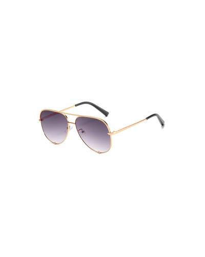 Lexi - Black Gold Oversized Aviator Sunglasses