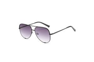 Lexi - Black Purple Oversized Aviator Sunglasses