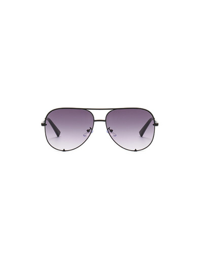 Lexi - Black Purple Oversized Aviator Sunglasses front