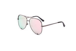 Lexi - Chrome Pink Oversized Aviator Sunglasses