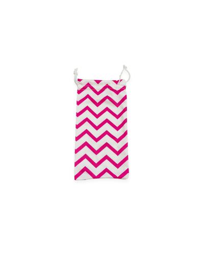 Cloth Sunglasses pouch Chevron - Hot Pink