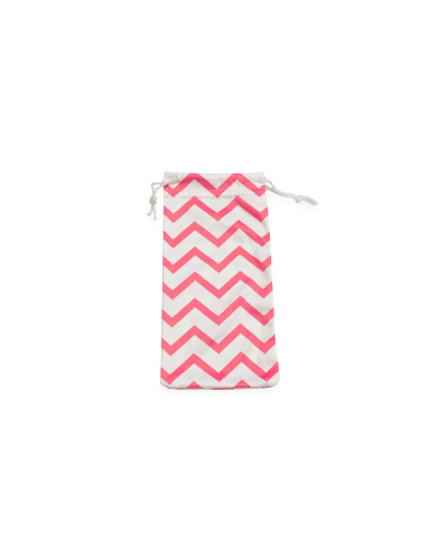 Cloth Glasses Case Chevron - Light Pink