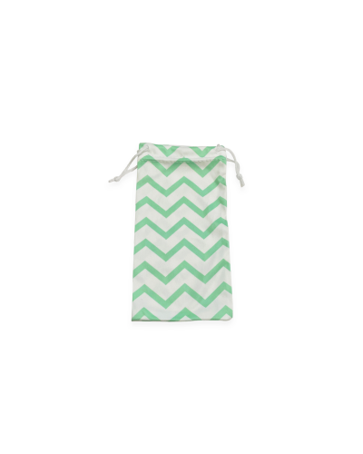 Microfibre Cloth Sunglasses Pouch Chevron - Mint