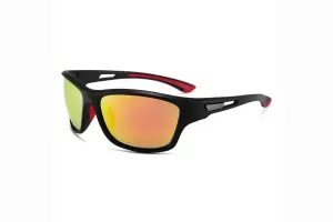 Pereira Black Red RV Polarised Sports Sunglasses