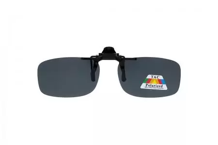 Great Scott – Polarised Clip on Sunglasses Chrome 52mm x 35mm