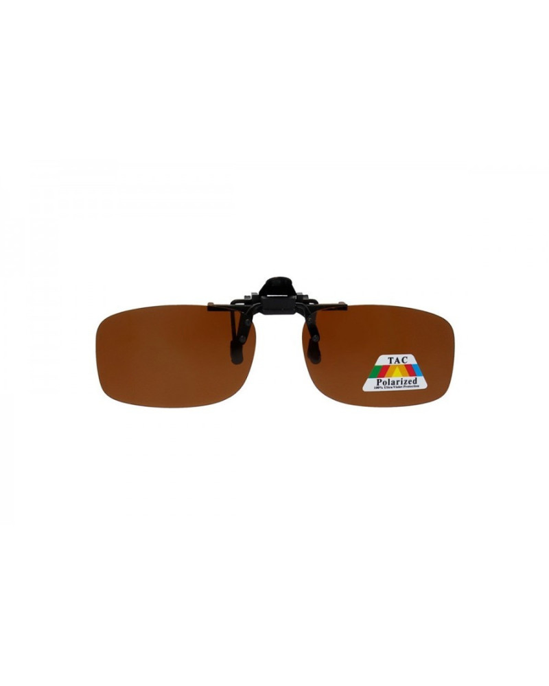 Great Scott – Polarised Clip on Sunglasses Brown 52mm x 35mm