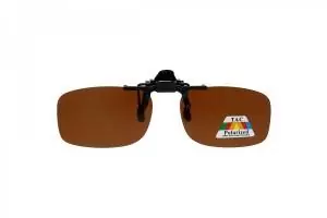 Great Scott – Polarised Clip on Sunglasses Brown 52mm x 35mm