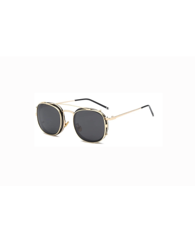 Sean - Gold Grey Clip on Sunglasses