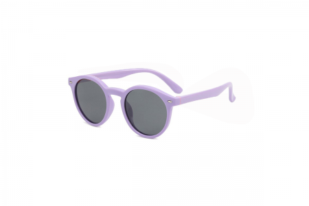 Kids Purple Flexi Sunglasses - Evi Round