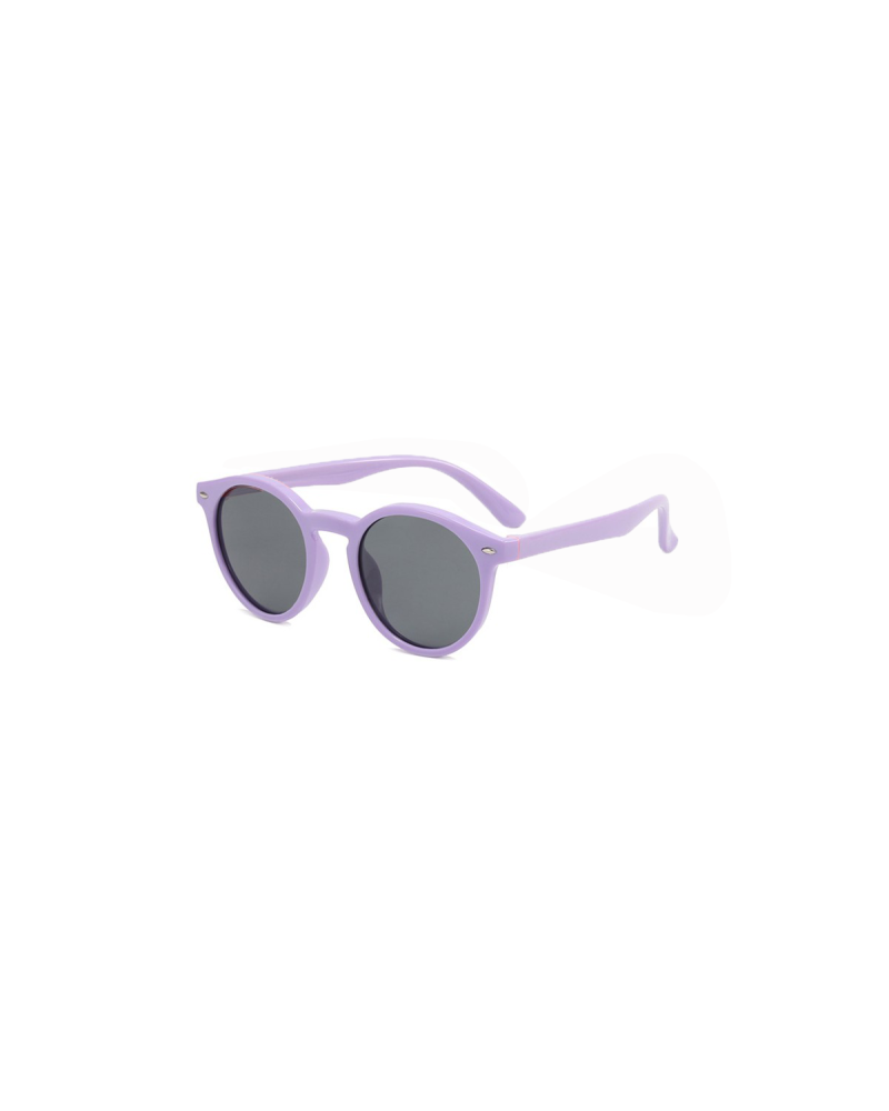 Kids Purple Flexi Sunglasses - Evi Round