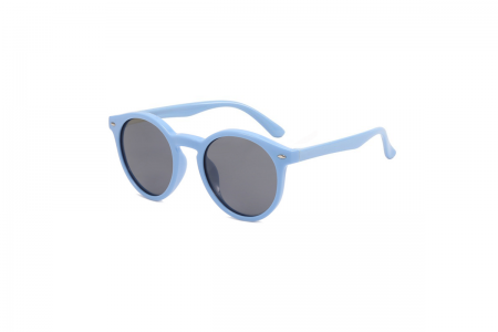 Evie - Baby Blue Round Flexible Kids Sunglasses