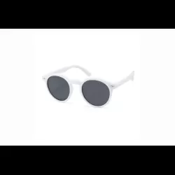 Evie - White Round Flexible Kids Sunglasses