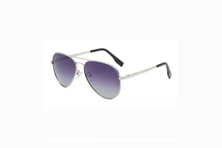 Silver Blue Polarised Aviator Sunglasses - Foxx